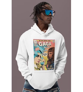 Tasarım Lady Gaga With Beyonce Baskılı Unisex Oversize Şarkıcı Hoodie