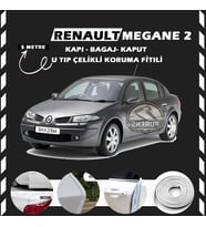 Renault Megane 2 Oto Araç Kapı Koruma Fitili 5metre Parlak Beyaz Renk