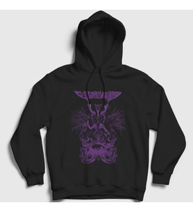 Presmono Unisex Siyah Baphomet Electric Wizard Kapüşonlu Sweatshirt 552948tt