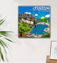Trabzon Tasarımlı Duvar Saati