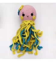 Sevimli Ahtapot Amigurumi Organik Oyuncak