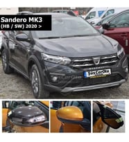 Dacia Sandero Mk3 2020 Sonrası Uyumlu Batman Yarasa Ayna Kapağı Piano Black ABS Plastik
