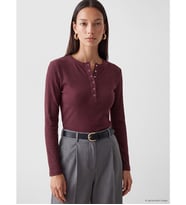 LCW EVERYDAY Bordo Bisiklet Yaka Kadın Fitilli Body