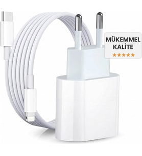 Lexroo iPhone Hızlı Şarj Aleti 8 X XS XR 11 12 13 14 Pro Max Mini Plus Uyumlu 20W Gerçek Güç PD QC