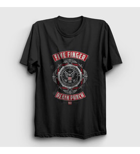 Presmono Unisex Siyah Usa Five Finger Death Punch T-Shirt 63167tt
