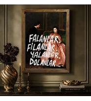 BK Gift Vintage Klasik Sanat Esprili Sözlü Masif Ahşap Çerçeveli Dekoratif Tablo - 26