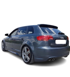 🚘 Audi A3 8P 2003-2008 4 Kapı Uyumlu Arka Ek (Plastik – Boyasız)  Sportif & Dayanıklı Tasarım (Standart)