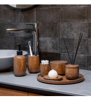 HARMONIA BETON BANYO SETİ (Kahverengi)