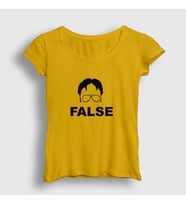 Presmono Kadın Sarı False Dwight Schrute Dizi The Office T-Shirt 345462tt (Sarı)