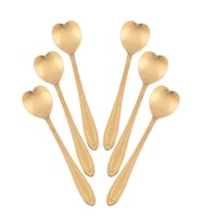 Çay Kaşığı Gold Kalpli 6lı