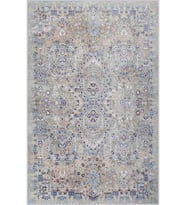 Eliana Home Baskılı, Yıkanabilir Kaymaz Taban Salon Halısı LNA0281-SD1124 100x150 cm (Gri)