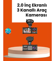 Full Hd Araç Kamerası  Çift Yönlü Kayıt Ve Darbe Sensörü