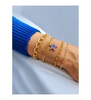 Altın Kaplama 4'Lü Kombin Bileklik Seti Gold Renk Zincir Bilezik Künye