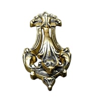 Kapı Tokmağı Çicekli Pirinç Döküm Dekoratif Kapı Taktağı (Sarı)