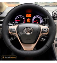 Toyota Avensis T270 Dikme Direksiyon Kılıfı Premium Komple Delikli Deri Siyah Dikiş Elegant-Elegant Extra-Executive 2009-2015
