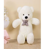 90cm Peluş Ayıcık (Renk Seçenekli) (Beyaz)