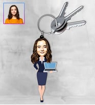 Kişiye Özel Karikatür Tasarım Anahtarlık 97309