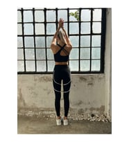Bron Siyah Sırt Tasarımlı Askılı Spor Büstiyer ( Sporcu Sütyeni )