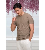Slimfit Lyocell Kumaş Likralı Küçük Armürlü Bisiklet Yaka T-shirt