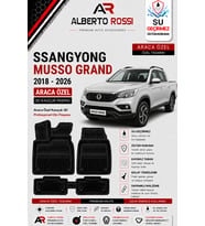 SSANGYONG MUSSO GRAND 2018 - 2026 Araca Özel Kauçuk 3D Profesyonel Oto Paspası