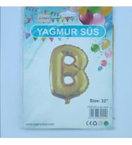 B Harf Balon Gold Renk 32 İnç 80 cm