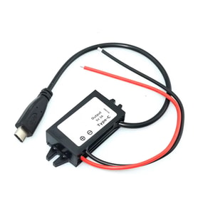12.2V/24V to TYPE-C 5V 3A Modül F35J5V3A 30cm Usb Kablolu Su Geçirmez Şarj Tel Voltaj Düşürücü Güç