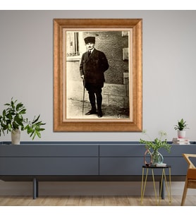 Altın Varaklı Paspartulu Çerçeveli Tablo hb1580