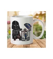 Star Wars Darth Vader R2-D2 Death Star Bin İki Tarafı Baskılı Kupa Bardak