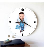 Hünerli Erkek Karikatürlü Duvar Saati