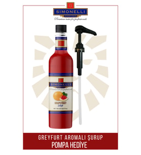 Kahve ve Kokteyl Şurubu Greyfurt Aromalı 70 CL + POMPA Simonelli