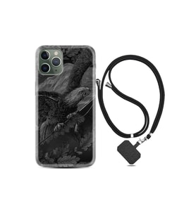 Apple Iphone 13 Pro Kılıf Resimli Desenli Silikon Boyun Askılı Dark Eagle 1909