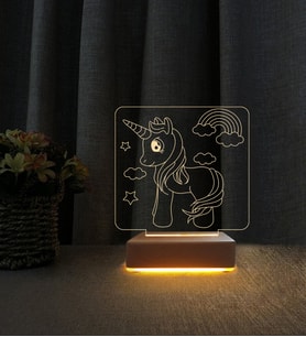 Unicorn 3d Led Masa Lambası Kişiye Özel İsimli Doğum Günü Hediyesi Lamba