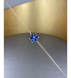 ÇGK KUYUMCULUK Mavi Lotus Çiçeği Altın Bileklik