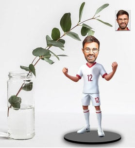 Kişiye Özel Futbolcu Tasarımlı Karikatür Ahşap Biblo Model-12