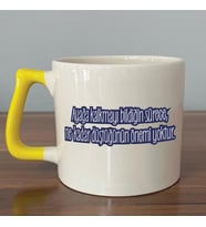 Ayağa Kalkmayı Bildiğin Sürece Renksiz Baskılı Sarı Kulplu D Kupa