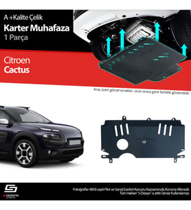 S-Dizayn Citroen Cactus Çelik Karter Muhafaza 2014 Üzeri A+ Kalite (Karışık)