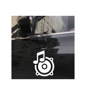 Müzikal Cd Tasarımı Oto Cam Sticker 2 Adet 18*15 Cm