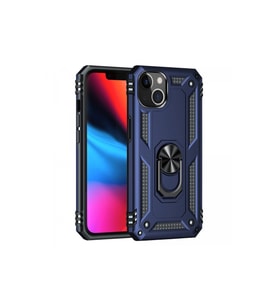 Apple İphone 14 Plus Kılıf Sofya Yüzüklü Silikon Kapak - Lacivert