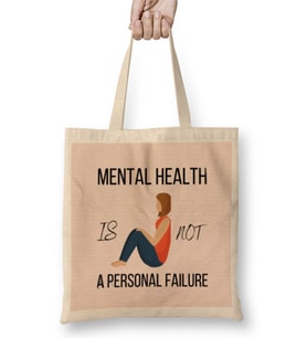 Mental Health İs Just As İmportant AS Physical Health Bez Çanta Uzun Saplı