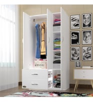 Kenzlife gardırop 3 kapılı 2 çekmeceli fesleğen 180*120*52 byz XLARGE kapaklı gardolap dolap