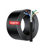 50 Metre Cat6 Kablo AWG23 Bakır Tel Double Layer iç ve Dış Mekan Ethernet internet Kablosu