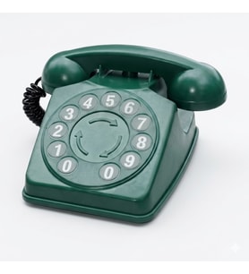 Çevirmeli Klasik Antika Görünümlü Numaratik Telefon Dekor Yeşil
