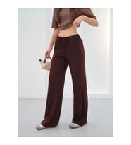 Kadın Amy Modal Kumaş Arka Çift Cepli Bol Paça Pantolon