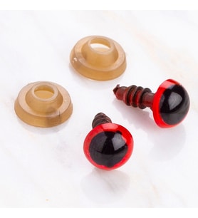 8 Mm Kırmızı 5 Çift Amigurumi Göz