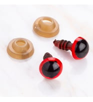 8 Mm Kırmızı 5 Çift Amigurumi Göz