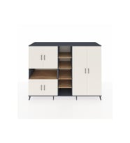 Kronos Dolap 13 Raflı 6 Kapaklı 220x59x163 Antrasit-Aytaşı/Çam