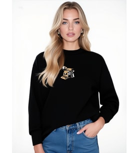 VİNTAGE UNİSEX SWEATSHİRT (Siyah)