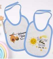 BK Kids Kişiye Özel Hala Tasarımlı 2’li Mavi Mama Önlüğü-1