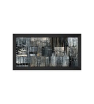 Soyut Şekiller Motifli Kanvas Tablo 50 x 70 cm Siyah Çerçeve