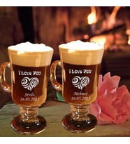 I Love You Temalı Kahve Bardak Seti